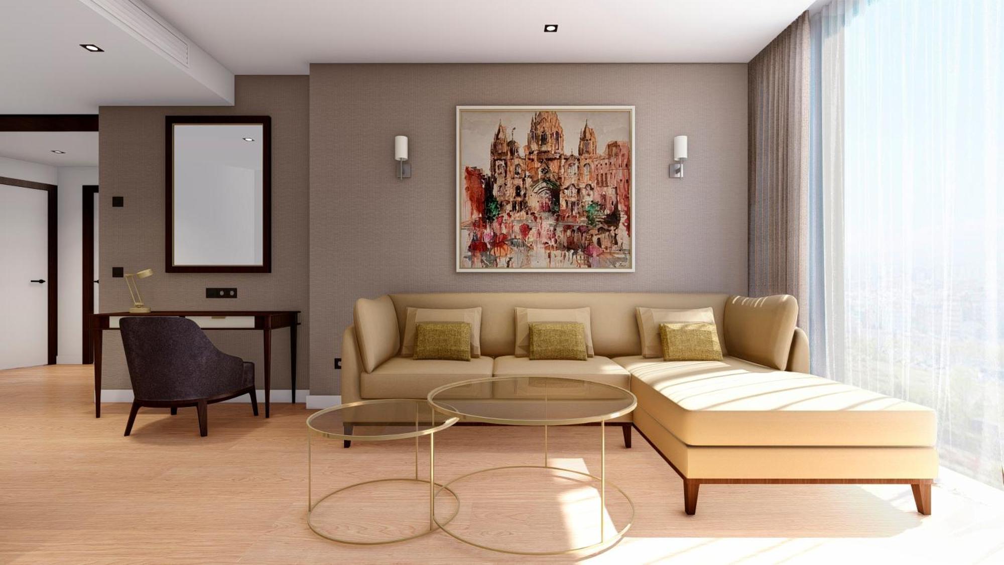 Torre Melina, A Gran Melia Hotel Barcelona Exteriér fotografie A 3D rendering of a living room