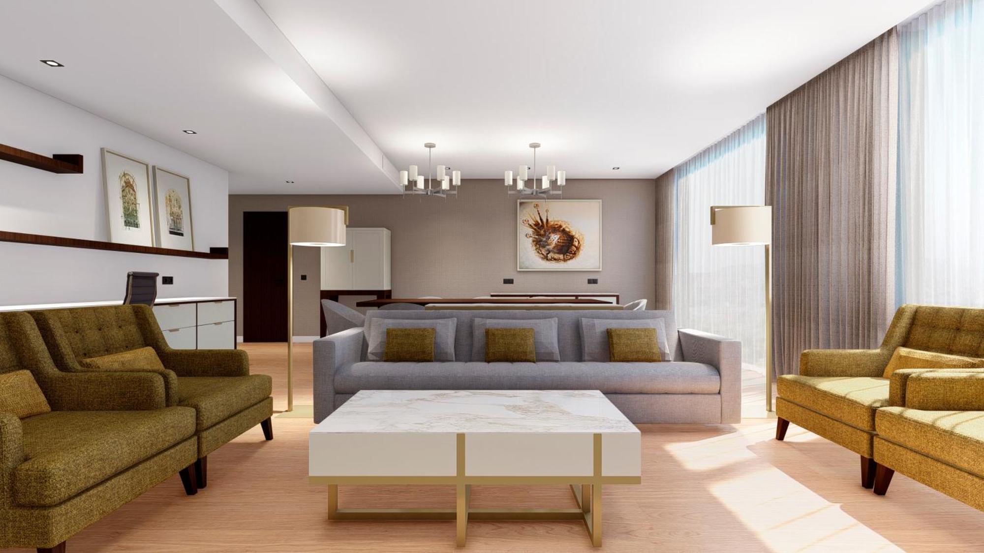 Torre Melina, A Gran Melia Hotel Barcelona Exteriér fotografie 3D interior rendering